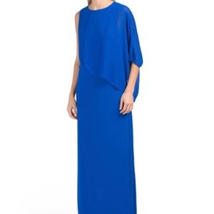 Halston blue dress